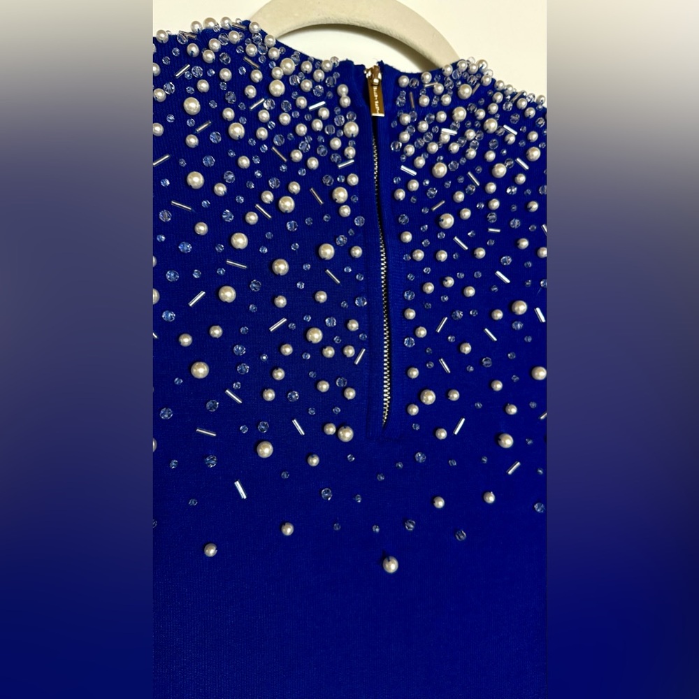 Marciano pearl diamond sweater dress blue - Picture 6 of 7